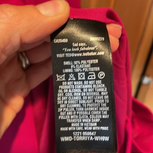 BARBIE Core TED Baker Torriya Ruffle Tunic Dress in Hot Pink - Picture 12 of 14